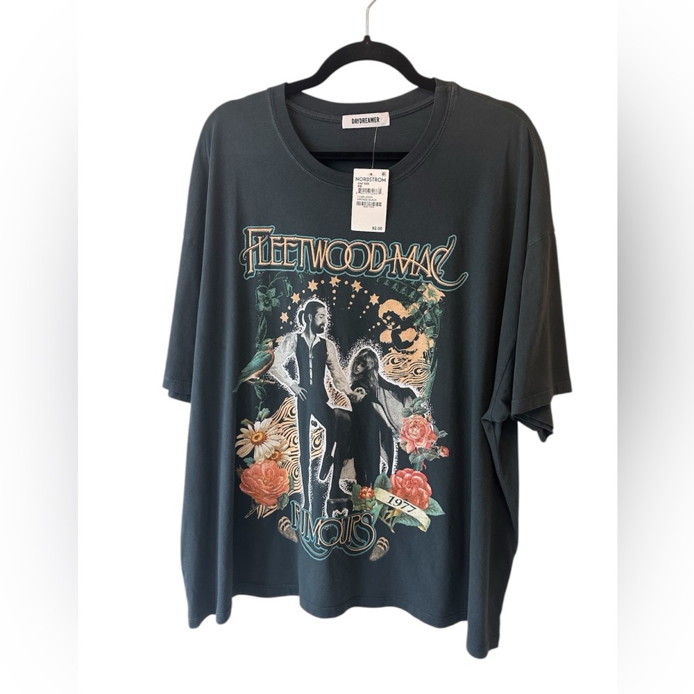 NWT Daydreamer Fleetwood Mac Rumours Graphic Tee Vintage Black T-Shirt One Size - Picture 3 of 15